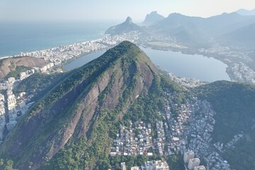 Aerial Views from over Rio De Janeiro Brazil
