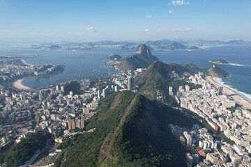 Aerial Views from over Rio De Janeiro Brazil