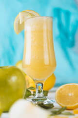 Natural juice from fresh fruit. Delicious and healthy drink