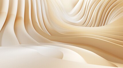Abstract 3D Curved Lines on Light Background