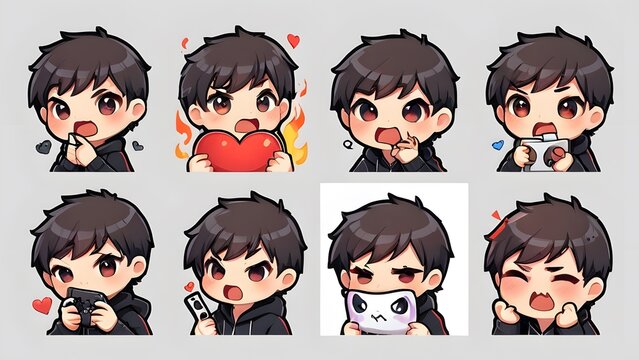 gamer boy emote twitch set