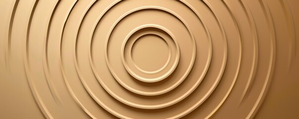 Fototapeta premium Concentric circles in beige abstract background