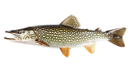 Fototapeta premium Pike Fish Isolated