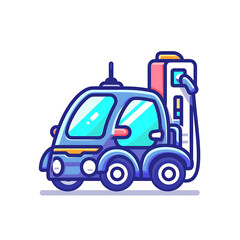 Naklejka premium Transport Icons: Airplane, Bus Station, Train, and Metro for Seamless Navigation