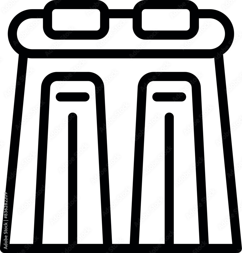 Poster simple line drawing of a shopping bag icon, perfect for logos and minimalist designs - Posters