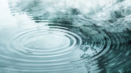 Obraz premium Abstract water ripples with a blurred background