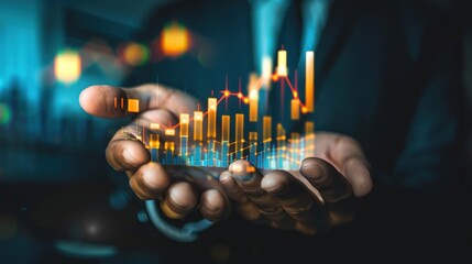 Businessman hand forex trading financial stock market. 