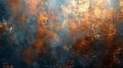 Copper background There are scratches on the copper surface