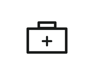 Doctors bag icon vector symbol design illustration