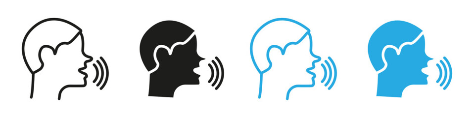 Voice recognition icon mark in filled style