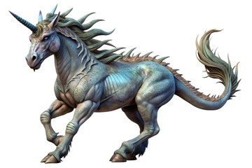 Naklejka premium Imaginative and detailed images of fantasy unicorns creatures suitable for use in games, books, and digital art. 