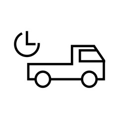 delivery time icon with transparent background