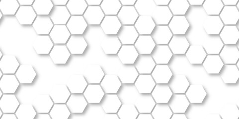 Fototapeta premium Hexagonal abstract metal background with light. Hexagon concept design abstract technology background vector hexagon pattern. Seamless background. Abstract honeycomb banner background. 