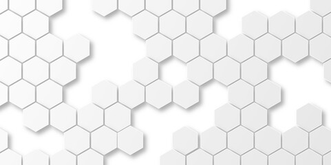 Hexagonal abstract metal background with light. Hexagon concept design abstract technology background vector hexagon pattern. Seamless background. Abstract honeycomb banner background.	