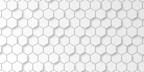 Hexagonal abstract metal background with light. Hexagon concept design abstract technology background vector hexagon pattern. Seamless background. Abstract honeycomb banner background.	