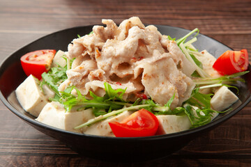 冷しゃぶ豆腐サラダ