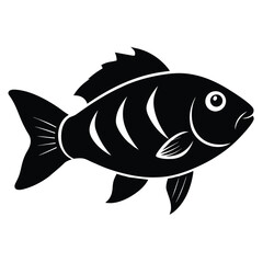 Solid color Cichlid animal vector design