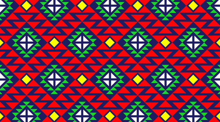 Abstract geometric ethnic seamless pattern traditional background design