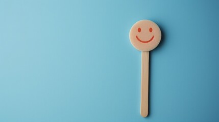 Friendly Tongue Depressor Cartoon Illustration for Children's Medical Content	