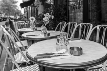 table setting in a restaurant