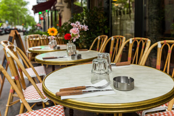 table setting at restaurant
