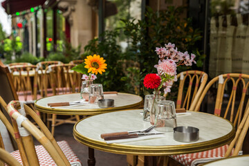 table setting in a restaurant