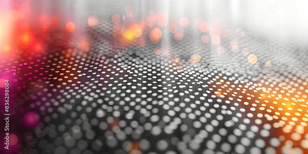 Aufkleber 3d rendering of abstract technology digital background with bokeh lights