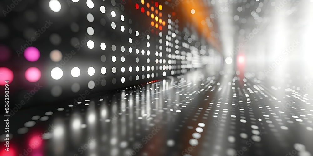 Aufkleber 3d rendering of abstract technology digital background with bokeh effect