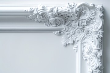 A white frame with a shadow on it