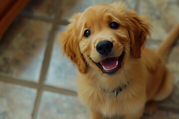 Golden Moments: Puppy Love in Your Living Room