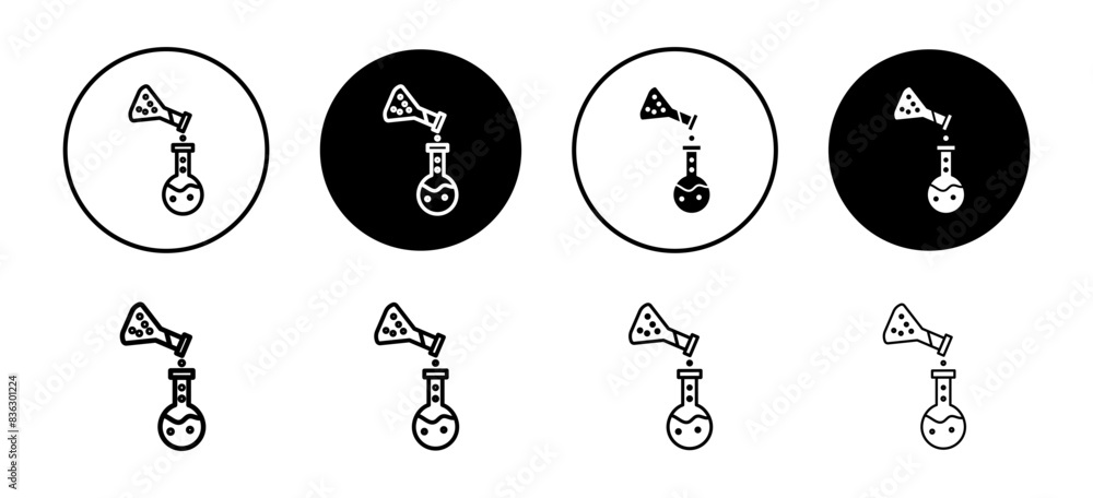 Poster science icon vector set collection for web