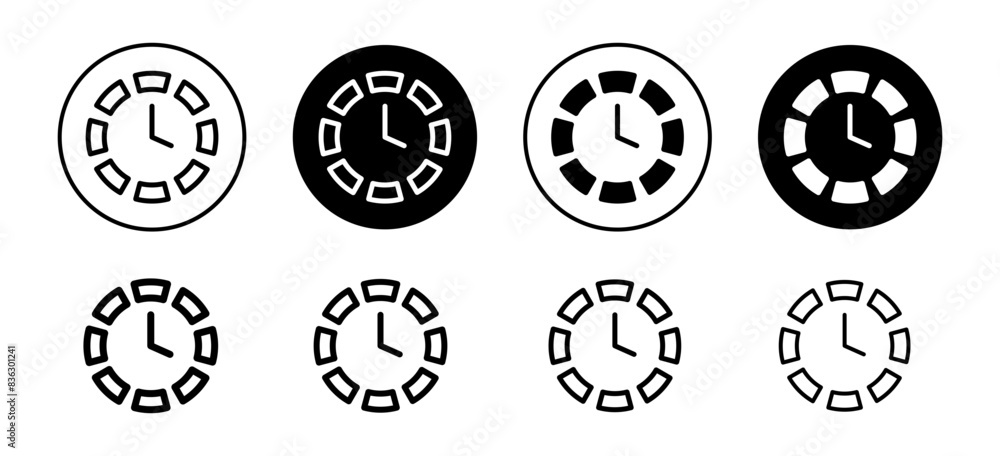 Aufkleber time icon vector set collection for web