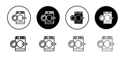 Loading laundry icon vector set collection for web