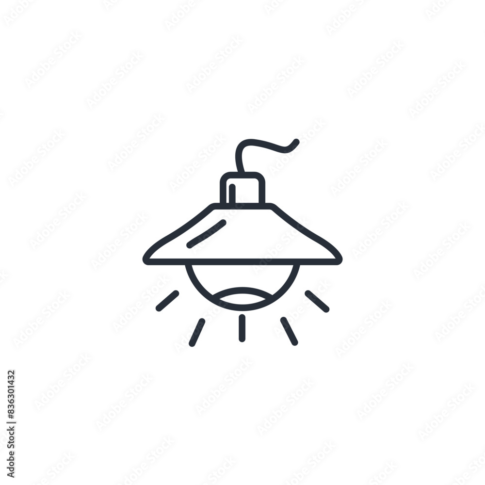 Poster lamp icon. vector.editable stroke.linear style sign for use web design,logo.symbol illustration.