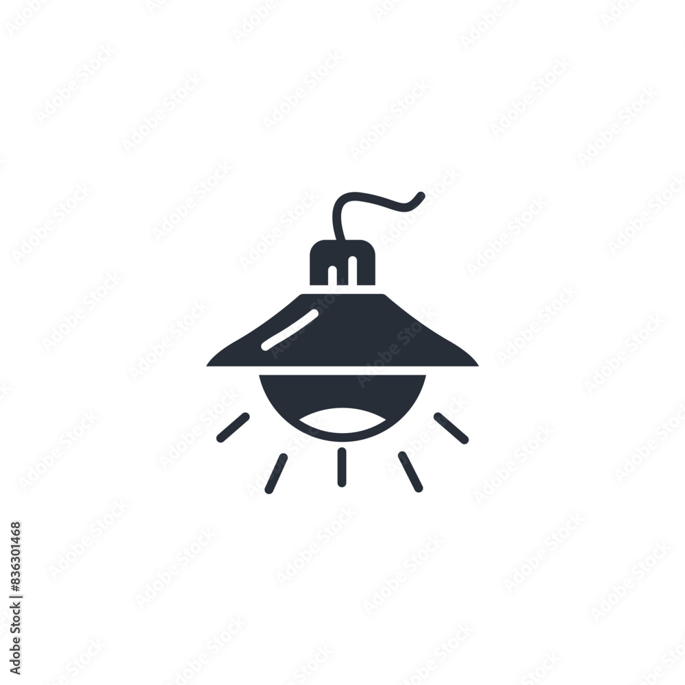 Poster lamp icon. vector.editable stroke.linear style sign for use web design,logo.symbol illustration.