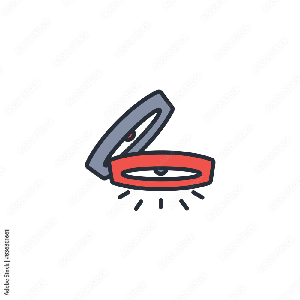 Poster light icon. vector.editable stroke.linear style sign for use web design,logo.symbol illustration.