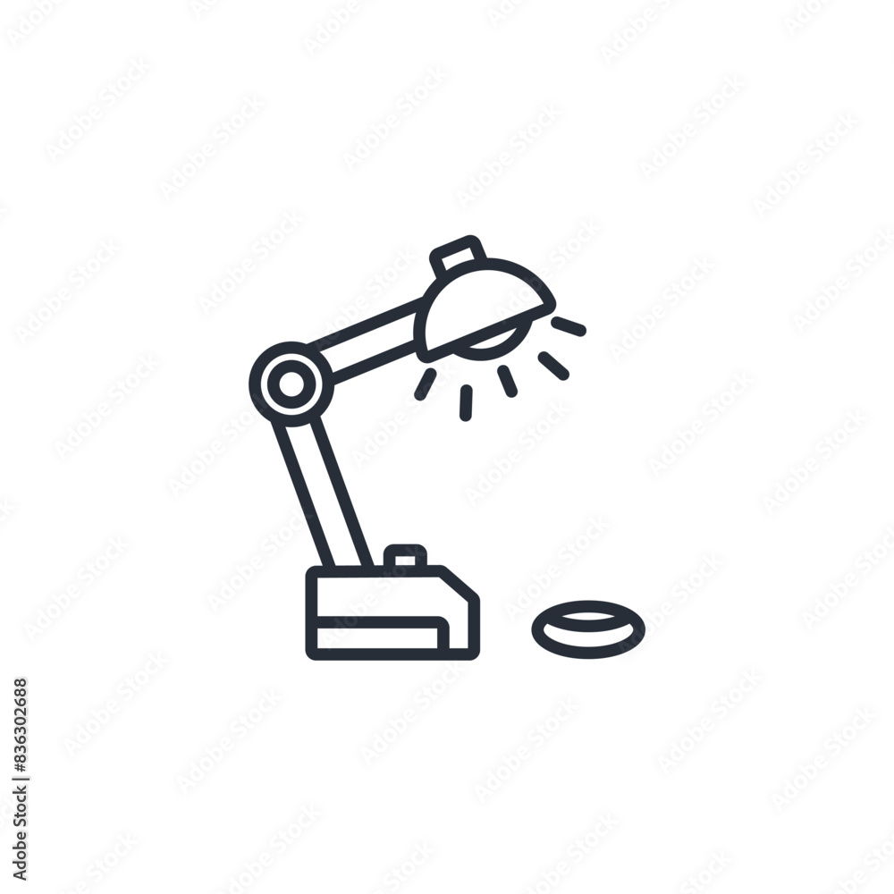 Poster work lamp icon. vector.editable stroke.linear style sign for use web design,logo.symbol illustration