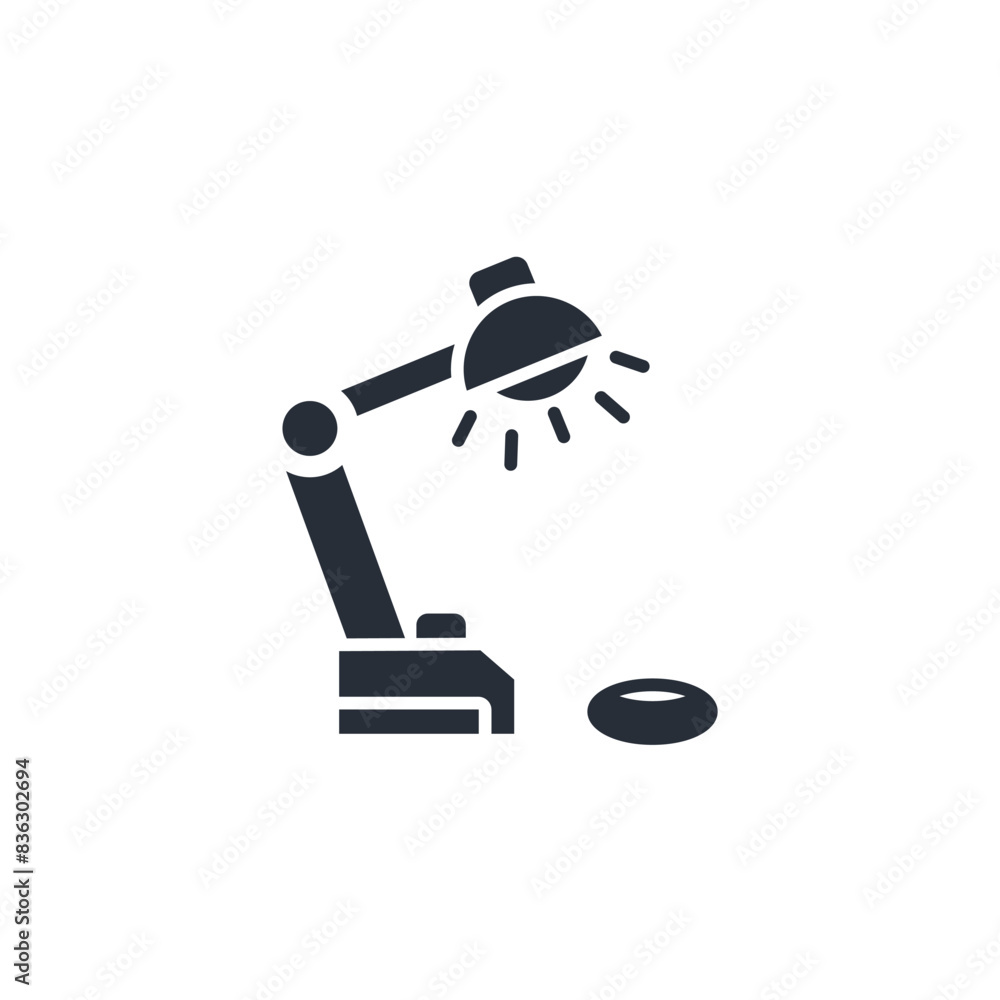 Poster work lamp icon. vector.editable stroke.linear style sign for use web design,logo.symbol illustration