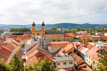 Fototapeta premium Trenčín city old town view in Slovakia