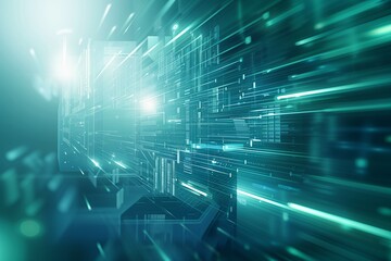 light blue and green abstract technology design background