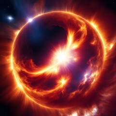Fototapeta premium earth in fire