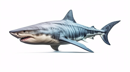Fototapeta premium shark isolated on white