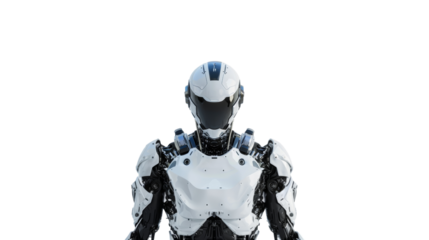 Futuristic robot, close up