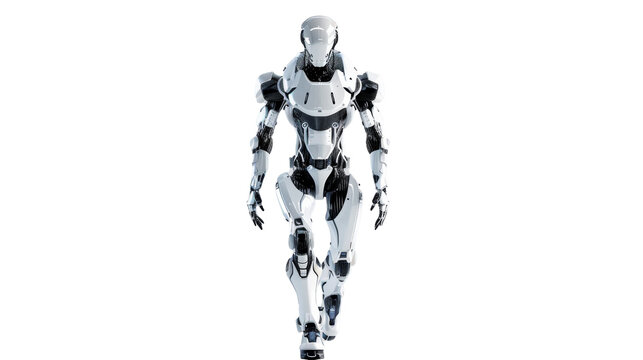 uturistic robot walking