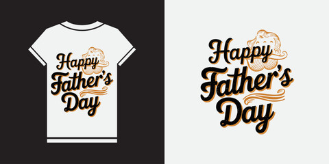 Best Dad Ever - Father's Day Typography T-Shirt Design, Vector Pro Illustration