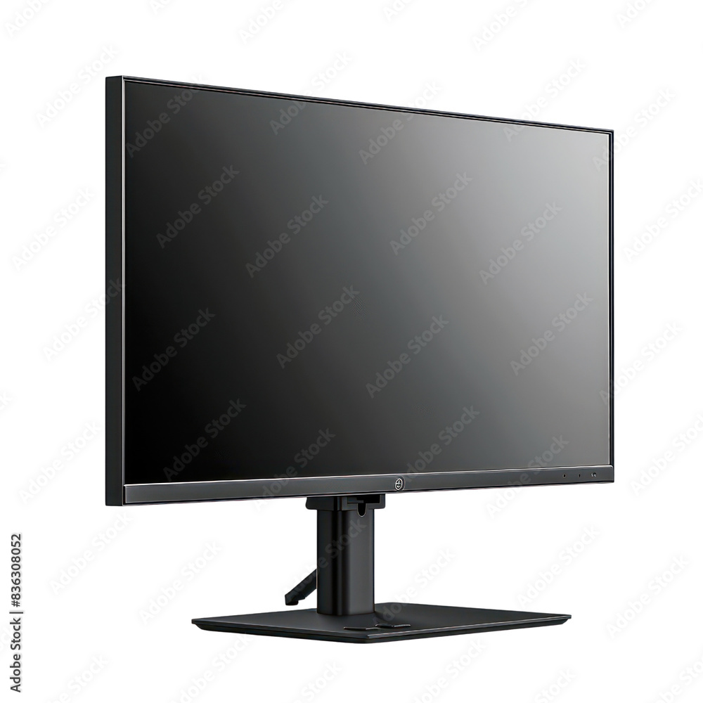 Poster modern computer monitor with sleek, minimalist design, perfect for office and home use. high resolut