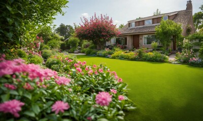 Naklejka premium garden with flowers