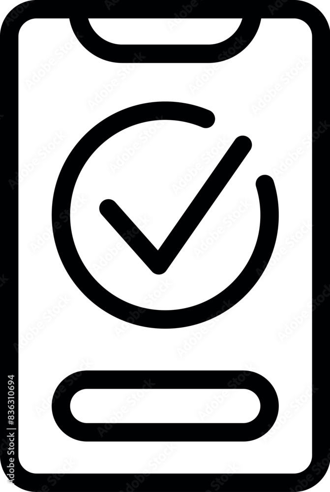 Poster vector illustration of a checklist icon with a checkmark, symbolizing completed tasks or approval, i