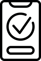 Vector illustration of a checklist icon with a checkmark, symbolizing completed tasks or approval, isolated on white