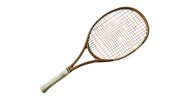 Tennis rackett, broken strings